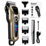 Professional Barber Hair Clipper Rechargeable Electric Finish Cutting Machine Beard Trimmer Shaver Cordless Corded