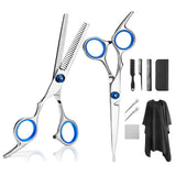 9 PCS Hairdressing Barber Kits Hair Scissors Trimmer Cutting Shears Haircut Comb Clips Barber Accessories Stainless Steel