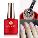 MSHARE Milky Pink Rubber Base Gel Glitter Camouflage Color Coat Soak Off Nails Gels Varnish Lacquer 10ml UV LED Gel