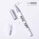 1 Pc Nail Art Graffiti Pen Black Color UV Gel Polish Design Dot Painting Detailing Pen Brushes DIY Nail Art Adorn Tools