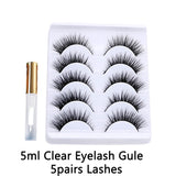 New Lash Handmade Wispy Natural Long Eyelashes Eye End Extension Encryption False Lash 3D Curl Thick Fake Eyelash Bulk With Glue