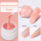 LILYCUTE 8ml Extension Nail Gel White Clear French Nail Art DIY Hard Gel For Quick Prolong Nails Finger Form Manicure Tips Tools