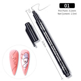 1 Pc Nail Art Graffiti Pen Black Color UV Gel Polish Design Dot Painting Detailing Pen Brushes DIY Nail Art Adorn Tools