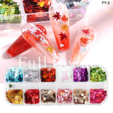 Sparkly Foil Nails Sequins Irregular Aluminum Gold Red Summer Design Set Nail Glitter Flakes Gel DIY Manicure Accessories CH950